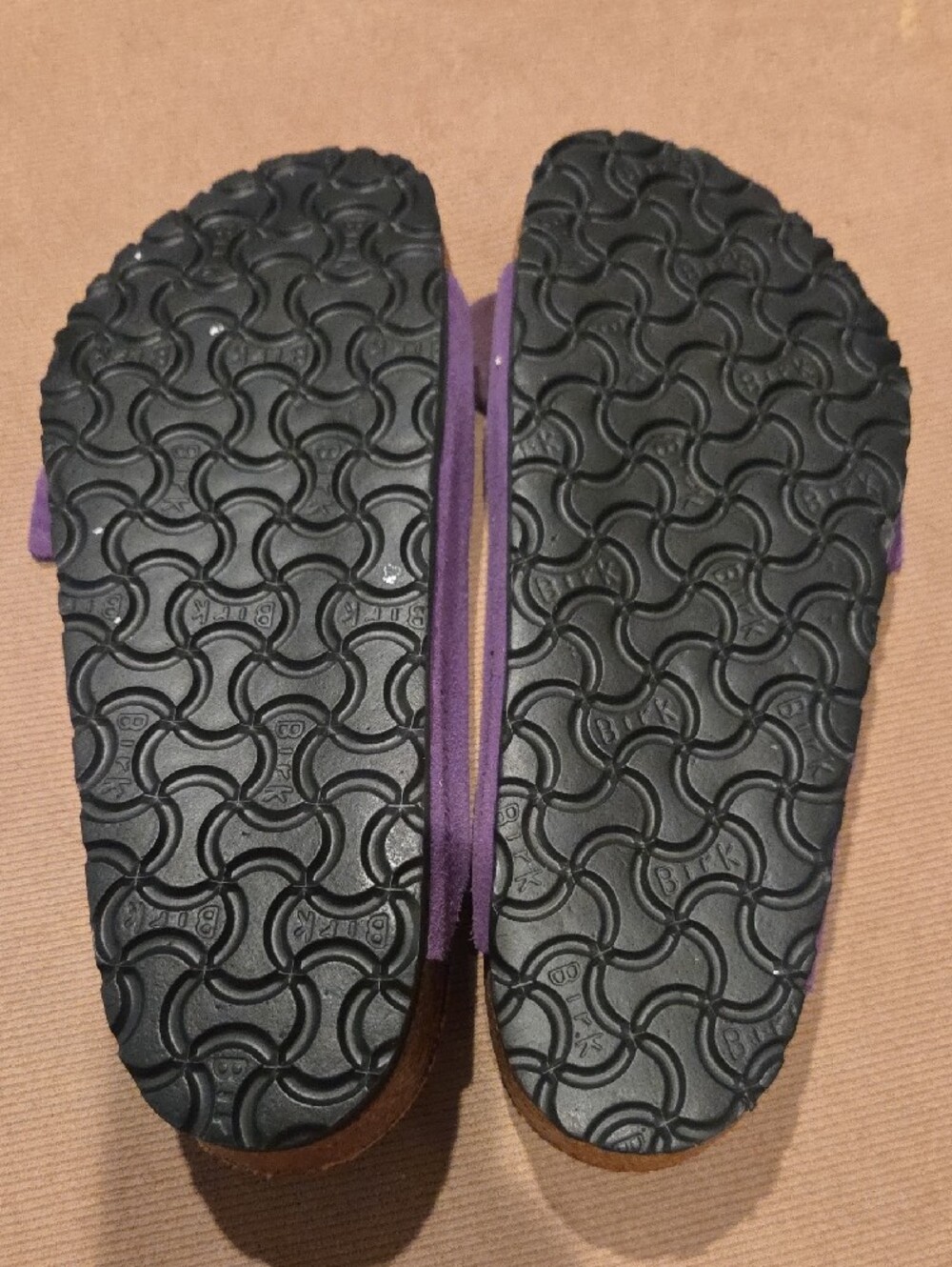 Papillio by Birkenstock Purple Suede Double-Strap Slide Sandal Size 39 - Picture 6 of 10